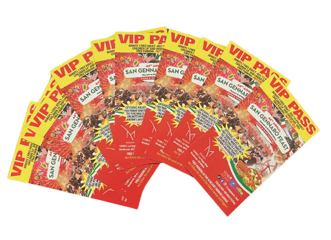 San Gennaro Feast Las Vegas: $18.00 value SINGLE pass VIP Admission: April 23rd-27th, 2025/ M Resort: WILL CALL PICK UP at ENTRANCE- under the VIP SIGN-🇮🇹